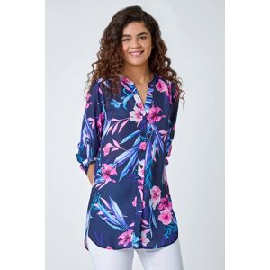 Roman Tropical Print Longline Blouse 20 female Roman Tropical Print Longline Blouse 20 female