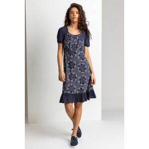 Roman Mixed Floral Spot Print Frill Hem Dress 16 female Roman Mixed Floral Spot Print Frill Hem Dress 16 female
