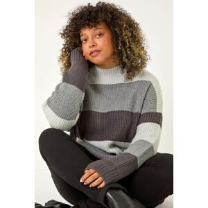 Roman Curve Colour Block Stripe Knit Jumper 18 female Roman Curve Colour Block Stripe Knit Jumper 18 female
