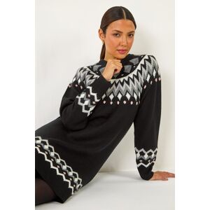 Roman Geometric Print Knitted Shift Dress 18 female Roman Geometric Print Knitted Shift Dress 18 female