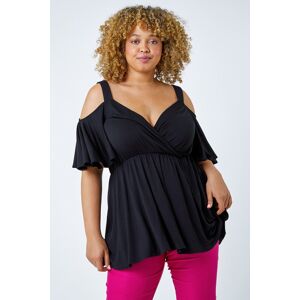 Roman Curve Cold Shoulder Wrap Top 26-28 female Roman Curve Cold Shoulder Wrap Top 26-28 female