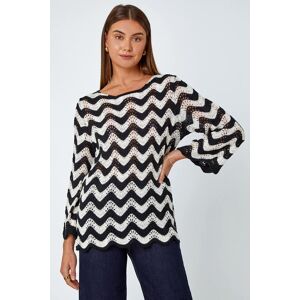 Roman Striped Scallop Edge Tunic Jumper 12 female Roman Striped Scallop Edge Tunic Jumper 12 female