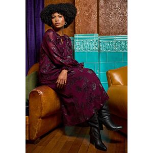 Roman Floral Brocade Frill Midi Dress 12 female Roman Floral Brocade Frill Midi Dress 12 female