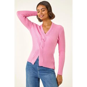 Roman Cable Split Detail Rib Jumper 16 female Roman Cable Split Detail Rib Jumper 16 female