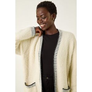 Roman Contrast Stitch Longline Cardigan one size female Roman Contrast Stitch Longline Cardigan one size female
