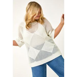 Roman Curve Metallic Diamond Knit Top 18 female Roman Curve Metallic Diamond Knit Top 18 female