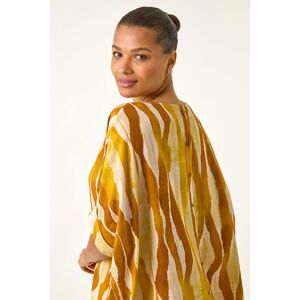 Roman Abstract Print Buttoned Tunic Top 18 female Roman Abstract Print Buttoned Tunic Top 18 female