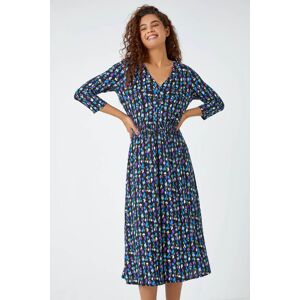 Roman Abstract Spot Print Midi Stretch Dress 18 female Roman Abstract Spot Print Midi Stretch Dress 18 female