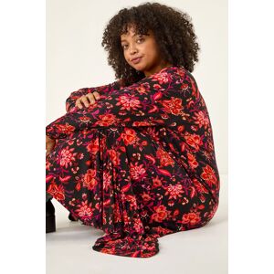 Roman Curve Floral Print Stretch Dress 30-32 female Roman Curve Floral Print Stretch Dress 30-32 female