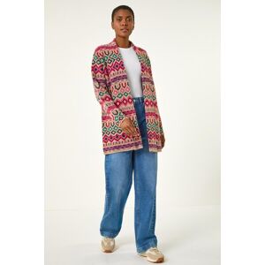 Roman Geometric Pattern Knit Cardigan 10 female Roman Geometric Pattern Knit Cardigan 10 female