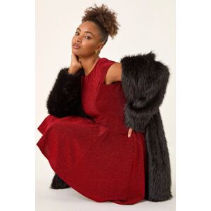 Roman Metallic Stretch Flare Dress 10 female Roman Metallic Stretch Flare Dress 10 female