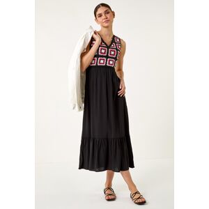 Roman Sleeveless Crochet Fit & Flare Midi Dress 18 female Roman Sleeveless Crochet Fit & Flare Midi Dress 18 female