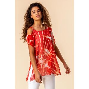 Roman Cold Shoulder Tie Dye Print Top 10 female Roman Cold Shoulder Tie Dye Print Top 10 female