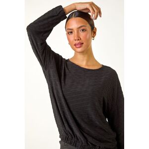 Roman Bubble Hem Textured Stretch Top 12 female Roman Bubble Hem Textured Stretch Top 12 female