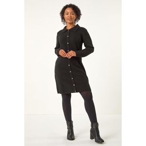 Roman Petite Collared Knit Shift Dress 8 female Roman Petite Collared Knit Shift Dress 8 female