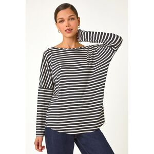 Roman Relaxed Stripe Print Long Sleeve Stretch Top 12 female Roman Relaxed Stripe Print Long Sleeve Stretch Top 12 female