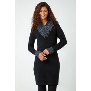 Roman Contrast Button Detail Knit Dress 20 female Roman Contrast Button Detail Knit Dress 20 female
