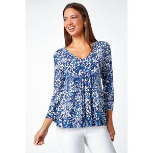 Roman Leaf Print V-Neck Pintuck Tunic Swing Top 10 female Roman Leaf Print V-Neck Pintuck Tunic Swing Top 10 female