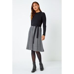 Roman Chevron Print Belted Jumper Dress 10 female Roman Chevron Print Belted Jumper Dress 10 female