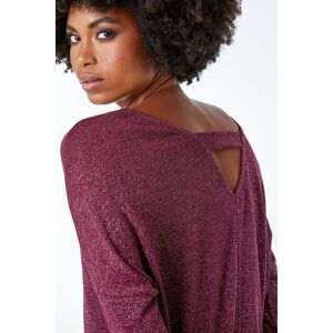 Roman Sparkle Knit V-Neck Tunic Jumper 12 female Roman Sparkle Knit V-Neck Tunic Jumper 12 female