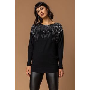 Roman Hotfix Neck Embellished Jumper 10 female Roman Hotfix Neck Embellished Jumper 10 female