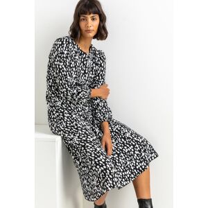 Roman Spot Print Midi Dress 12 female Roman Spot Print Midi Dress 12 female