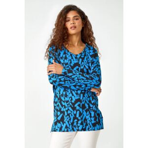 Roman Abstract Print Stretch Tunic Top 12 female Roman Abstract Print Stretch Tunic Top 12 female