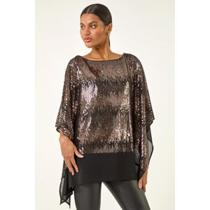 Roman Ombre Sequin Mesh Chiffon Top 14 female Roman Ombre Sequin Mesh Chiffon Top 14 female