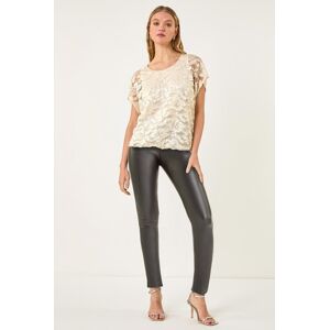 Roman Floral Lace Overlay Stretch Top 10 female Roman Floral Lace Overlay Stretch Top 10 female