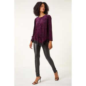 Roman Animal Print Chiffon Hem Stretch Tunic Top 14 female Roman Animal Print Chiffon Hem Stretch Tunic Top 14 female