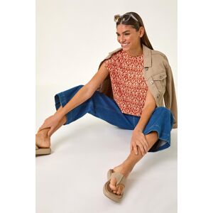 Roman Geo Print Bubble Hem Top 20 female Roman Geo Print Bubble Hem Top 20 female