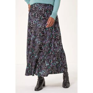 Roman Ditsy Floral Print Stretch Midi Skirt 20 female Roman Ditsy Floral Print Stretch Midi Skirt 20 female