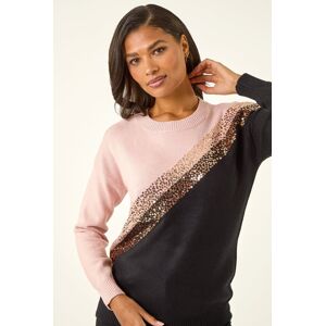 Roman Sparkly Colour Block Jumper 16 female Roman Sparkly Colour Block Jumper 16 female