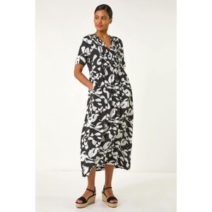 Roman Abstract Print Tie Front Midi Dress 20 female Roman Abstract Print Tie Front Midi Dress 20 female