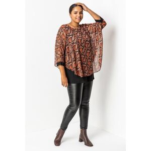 Roman Curve Paisley Print Chiffon Top 30-32 female Roman Curve Paisley Print Chiffon Top 30-32 female