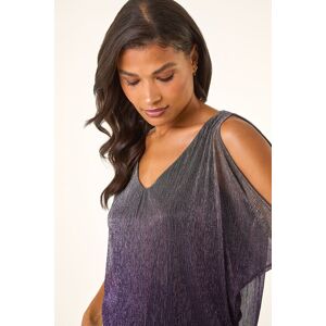 Roman Metallic Plisse Banded Hem Top 18 female Roman Metallic Plisse Banded Hem Top 18 female