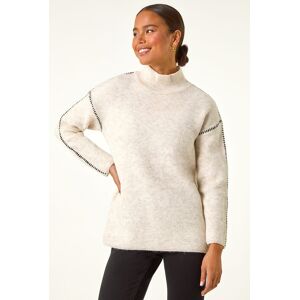 Roman Petite Contrast Stitch Knit Jumper 12 female Roman Petite Contrast Stitch Knit Jumper 12 female