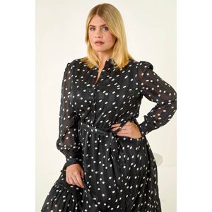 Roman Curve Polka Dot Midi Dress 30-32 female Roman Curve Polka Dot Midi Dress 30-32 female