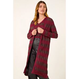 Roman Shimmer Stitch Longline Knit Cardigan 10 female Roman Shimmer Stitch Longline Knit Cardigan 10 female