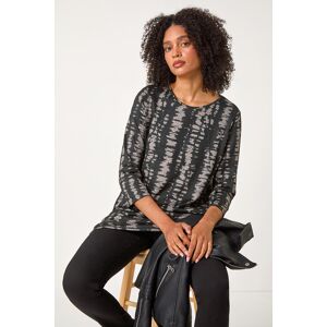 Roman Abstract Print Tunic Pocket Stretch Top 18 female Roman Abstract Print Tunic Pocket Stretch Top 18 female