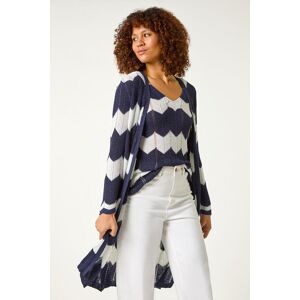 Roman Chevron Stripe Longline Cardigan 18 female Roman Chevron Stripe Longline Cardigan 18 female
