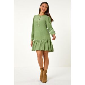 Roman Corduroy Button Detail A-Line Dress 16 female Roman Corduroy Button Detail A-Line Dress 16 female