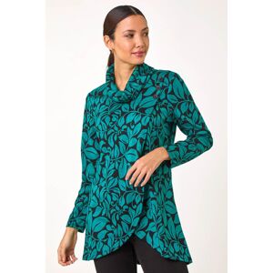 Roman Leaf Print Cowl Neck Top 10 female Roman Leaf Print Cowl Neck Top 10 female