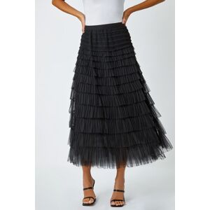 Roman Elasticated Mesh Tiered Ruffle Skirt 18 female Roman Elasticated Mesh Tiered Ruffle Skirt 18 female