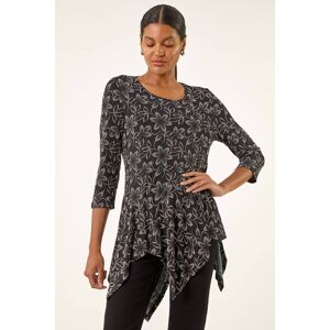 Roman Floral Print Asymmetric Tunic Top 18 female Roman Floral Print Asymmetric Tunic Top 18 female