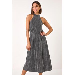 Roman Sparkle Halter Neck Stretch Midi Dress 10 female Roman Sparkle Halter Neck Stretch Midi Dress 10 female