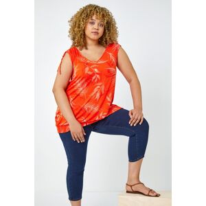 Roman Curve Elastic Waist Cropped Denim Jeggings 22-24 female Roman Curve Elastic Waist Cropped Denim Jeggings 22-24 female