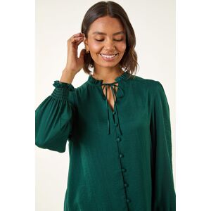 Roman Ruffle Front Tie Neck Blouse 18 female Roman Ruffle Front Tie Neck Blouse 18 female