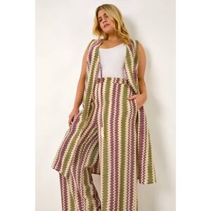 Roman Curve Zig Zag Crochet Wide Leg Trouser 26-28 female Roman Curve Zig Zag Crochet Wide Leg Trouser 26-28 female