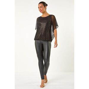 Roman Sparkle Mesh Stretch Overlay Top 10 female Roman Sparkle Mesh Stretch Overlay Top 10 female